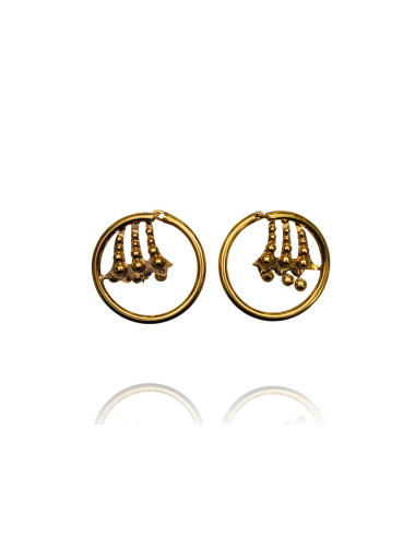 Pre-owned 19,2ct gold (hoop earrings)